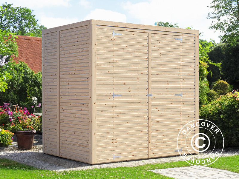 Wooden shed, Bertilo Cubico 2, 2.07x1.57x2.08 m, 3.2 m², Natural