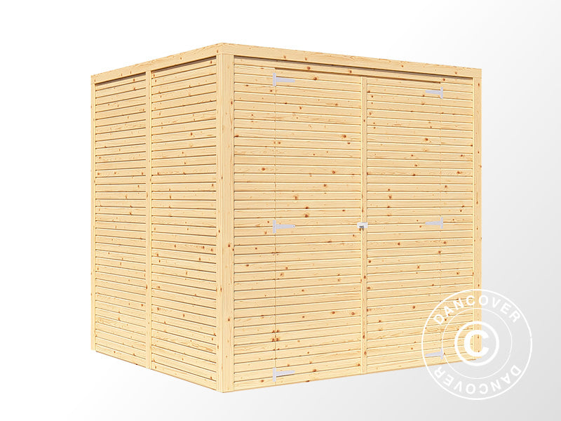Holzschuppen, Bertilo Cubico 3, 2,07x2,02x2,08m, 4,1m², Natur