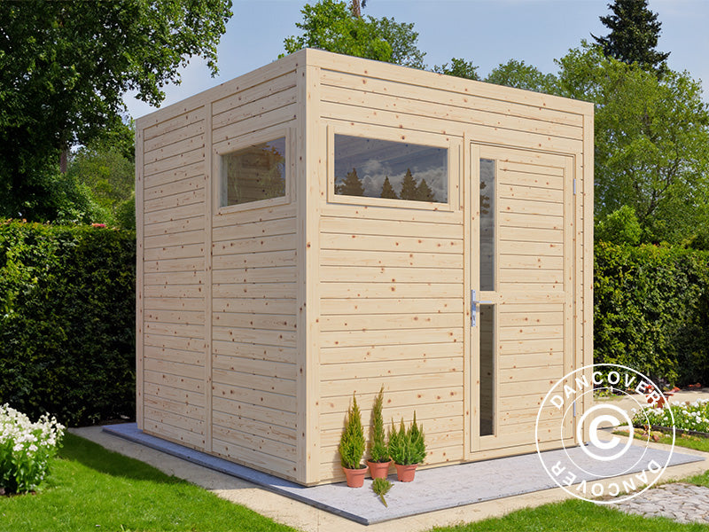 Wooden shed, Bertilo Cubus 2, 2.26x2.34x2.32 m, 5.3 m², Natural