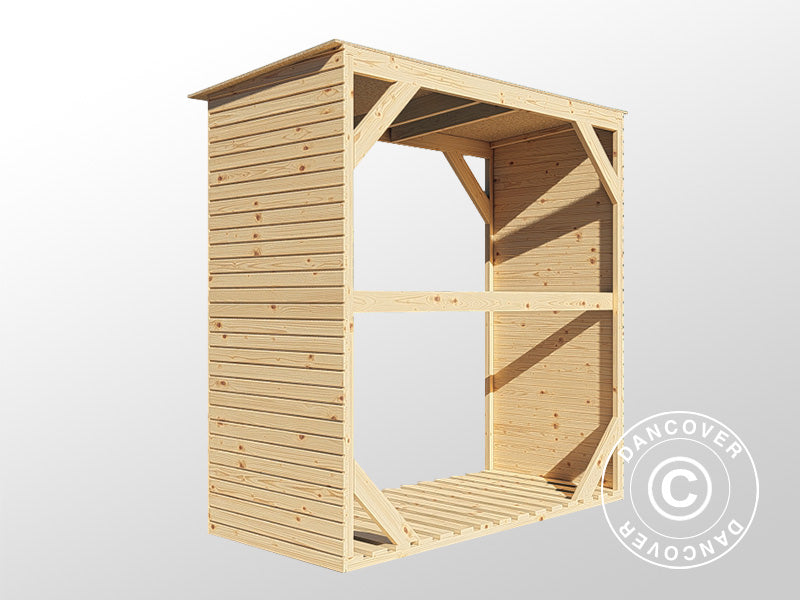 Wood Storage, Bertilo Fineline 2, 1.66x0.75x1.7 m, Natural