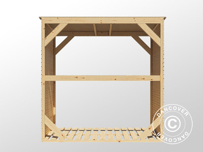 Wood Storage, Bertilo Fineline 2, 1.66x0.75x1.7 m, Natural