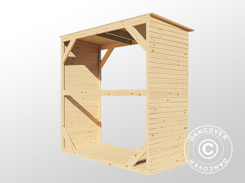 Wood Storage, Bertilo Fineline 2, 1.66x0.75x1.7 m, Natural