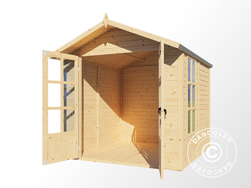 Cabane en bois, Bertilo Melrose, 2,02x2,07x2,15m, Naturel