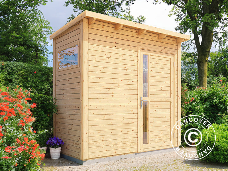 Wooden shed, Bertilo Pentus 1, 2.34x1.15x2.33 m, 2.55 m², Natural