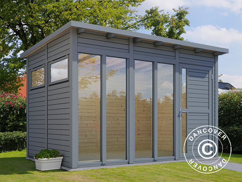 Casetta in legno, Bertilo Pentus 3O, 3,37x2,34x2,33m, Grigio