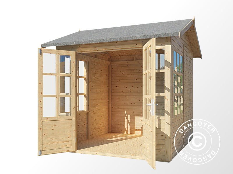Wooden cabin, Bertilo Teahouse, 2.34x2.26x2.65 m, Natural