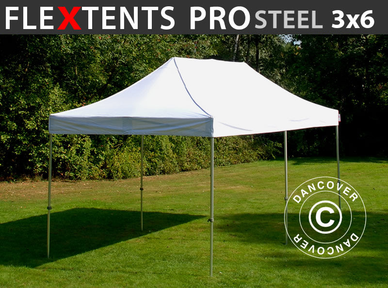 Faltzelt FleXtents PRO 3x6m Weiß – Jetzt bei Dancover kaufen