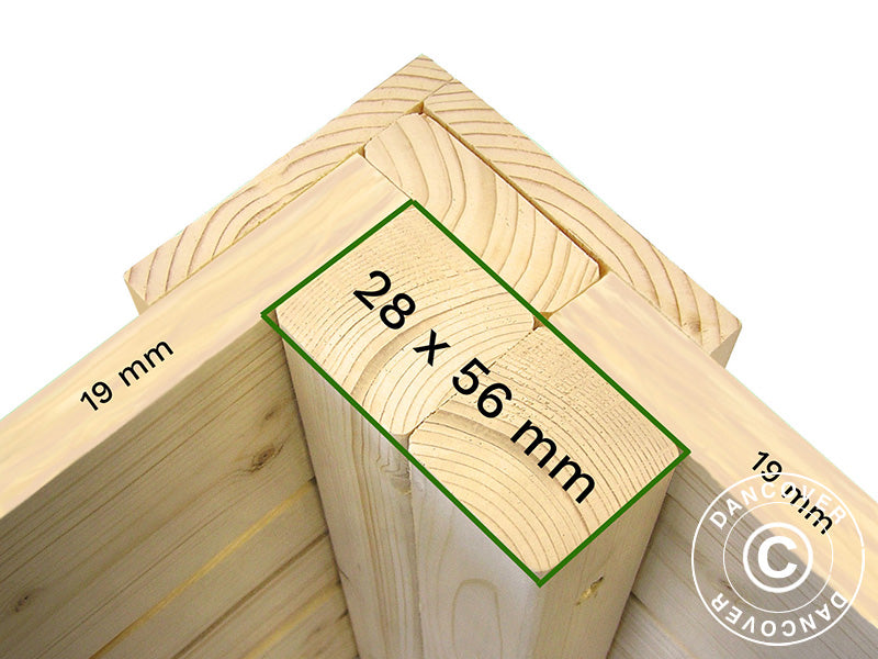 Wooden cabin, Bertilo Arley, 2.02x2.91x2.15 m, Natural