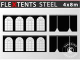 Sidevægge til foldetelt FleXtents Steel 4x8m, Sort