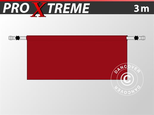 Puolikas sivuseinä FleXtents PRO Xtreme:lle, 3m, Punainen