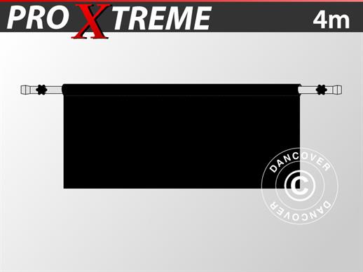 Halv sidevegg for FleXtents PRO Xtreme, 4m, Svart