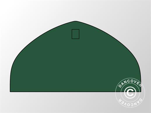Ändvägg enkel för tälthall/rundbågehall 8x4,33m, PVC, Grön