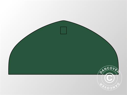 Ändvägg enkel för tälthall/rundbågehall 9x4,42m, PVC, Grön