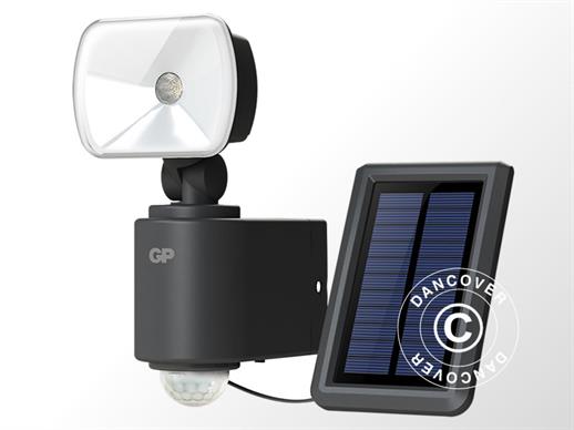 Valonheitin RF3.1 LED aurinkopaneelilla, PIR-sensori ja paristot, Musta