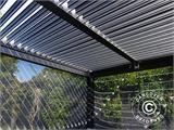 Sideveggskjerm til bioklimatisk pergola paviljongen San Pablo, 4m, svart