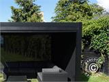 Elektrisk sideveggskjerm til bioklimatisk pergolapaviljong San Pablo, 4m, svart