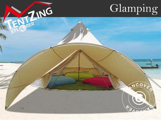 Łukowe zadaszenie do namiotu dzwonkowego TentZing®, 3,6x2,4m, Piasek