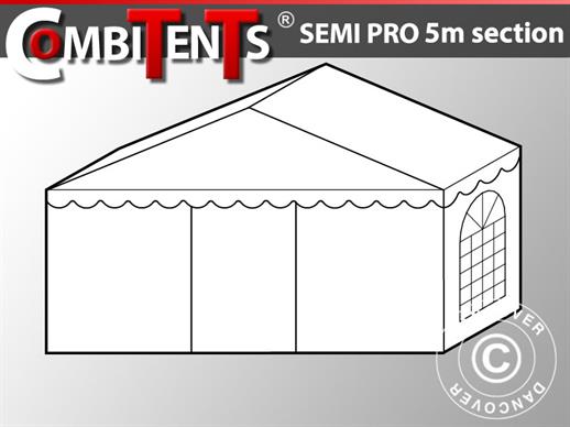 2 m lõpp-sektsiooni pikendus Semi PRO CombiTents® jaoks, 5x2 m, PVC, Valge 