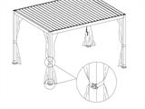 Sidovägg kit+Myggnät till bioklimatisk pergola paviljong San Marino, 3x4m, Vit