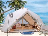 Ilmalla täytettävä glamping teltta, TentZing®, 4x4m, 5 hengelle, Hiekka