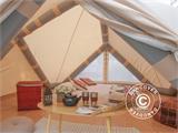 Ilmalla täytettävä glamping teltta, TentZing®, 4x4m, 5 hengelle, Hiekka