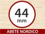 Gazebo in legno Alicante, esagonale 3,5x3,03x3,07m, 44mm, Grigio Scuro