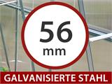Gewächshaus Polycarbonat TITAN Classic 480, 28,5m², 2,35x12,12m, Silber