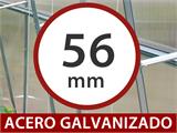 Invernadero  de policarbonato TITAN Arch 280, 18m², 3x6m, Plateado