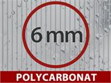 Drivhus polycarbonat TITAN Classic 480, 14,4m², 2,35x6,12m, Sølv