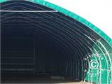 Capannone tenda/tunnel agricolo 10x15x5,54m con portone scorrevole, PVC, Verde