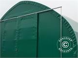 Carpa de almacén grande/carpa agrícola de 8x15x4,33m con puerta corredera, PVC, Verde