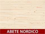 Casetta in legno con tettoia laterale, Bertilo Amrum 2 Plus, 3,23x1,8x2,1m