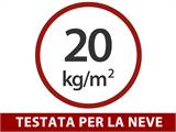 Estensione per Magazzino Industriale Alu, PVC/Metallo 12x25x5,92, 5m, Bianco