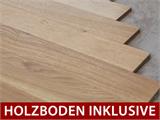 Holzschuppen/Gartenhaus Riga 4,25x2,8x2,22m, 34mm, Hellgrau