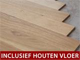 Houten Blokhut Geneva, 5,09x3,22x2,39m, 44mm, Naturel