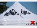 Foldetelt FleXtents PRO med fuldt digitalt print, 3x3m, inkl. 4 sidevægge