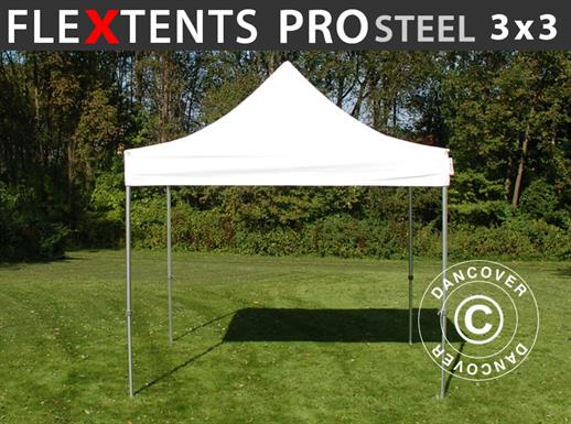 Quick-up telt FleXtents PRO Steel 3x3m Hvit