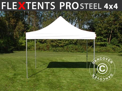 Quick-up telt FleXtents PRO Steel 4x4m Hvit