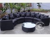 CosyLifeStyle - U-Lounge black set with white pillows