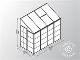 Szklarnia przyścienna z poliwęglanu, 3,05m², Palram/Canopia, 1,25x2,44x2,25m, Srebrny