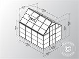 Drivhus polycarbonat Harmony 4,5m², Palram/Canopia, 1,85x2,47x2,08m, Grøn