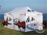 Vouwtent/Easy up tent FleXtents PRO met grote digitale afdruk, 2x2m, incl. 4 zijwanden