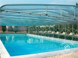 Pool cover tunnel, foldable, 6x10.3x2.7 m, White/Transparent