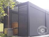 Bioklimatische Pergola pavillon San Pablo, 3x5,8m, Schwarz