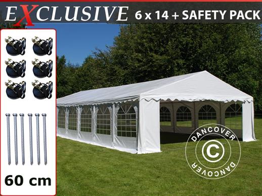 Sale! Marquee Exclusive 6x14 m PVC, White