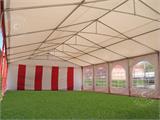 Demo: Marquee Original 6x8 m PVC, Red/White, base frame included. ONLY 1 PC. LEFT