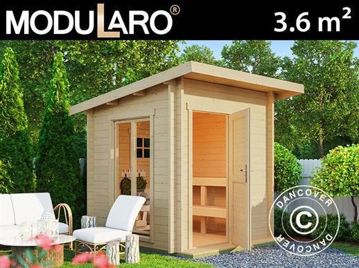 Cabina sauna in legno Ruka, 2x2m, 3,6m², Naturale