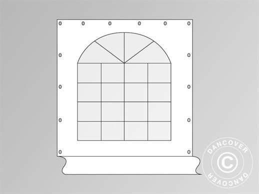 Sidevæg med vindue 2,3x2,3m til partytelt Semi Pro 7x7m, Hvid