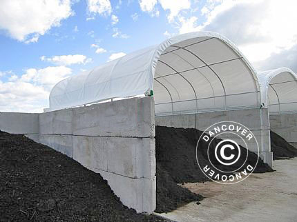 Container telt PVC, 6x6,05x1,8m, Hvit