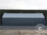 Carpa de almacén grande Titanium 8x18x3x5m, Blanco/Gris